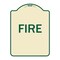 Signmission Designer Series Sign-Fire, Tan & Green Heavy-Gauge Aluminum Sign, 24" x 18", TG-1824-23966 A-DES-TG-1824-23966 - alternate 1
